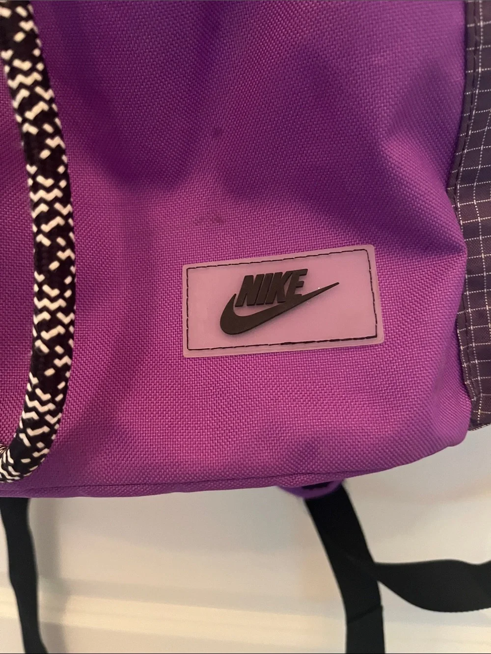 Nike Purple and Neon Yellow Rucksack